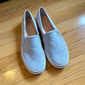 Keds Womens Jump Kick Slip On Jersey Grey Sneaker 7.5 - No Box